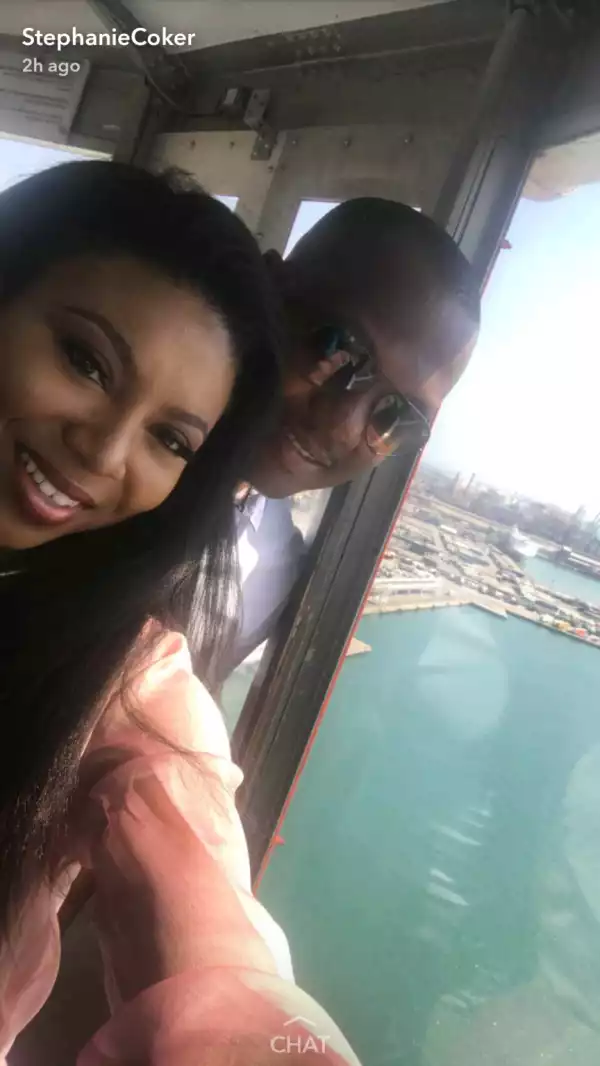 TV Personality, Stephaine Coker And Her Hubby In Barcelona, Spain For Honeymoon (Photos)